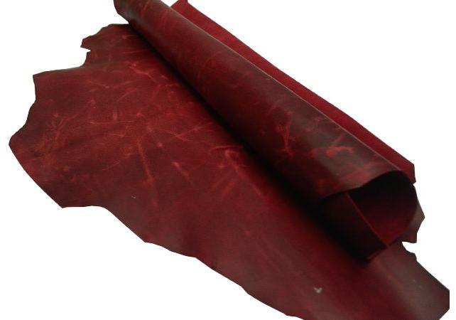 Goat Waxy Maroon COLOR Leather FABRIC
