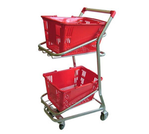 SHOPPING BASKET WITH TROLLEY