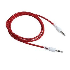 Male To Male Woven Fabric Cotton Aux Audio Cable