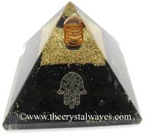 Chips Orgone Pyramid With Hamsa Symbol, for EMF Protection, Feature : World wide
