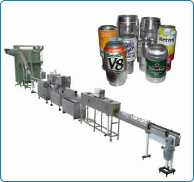 Automatic PET/Tin Can Rinsing, Filling and Sealing Machine