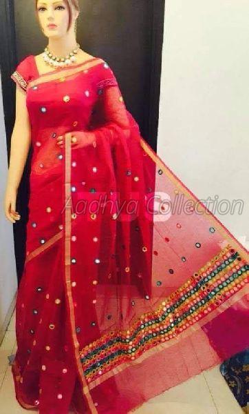 mirror work fancy saree with price