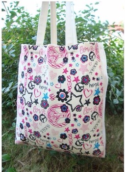 Natural Cotton Tote Bag, Size : 21x21x15cm