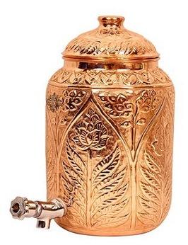 Engraved Copper Water Dispenser