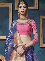 Fashionable Dark Blue Lehenga Choli