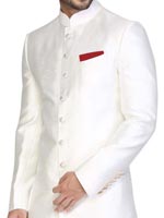Indian Wedding Groom White Sherwani
