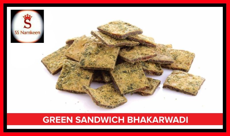 GREEN SANDWICH BHAKHARWADI, for Snacks, Variety : Mix Namkeen