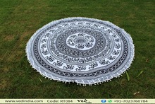 VedIndia Printed 100% Cotton Boho Elephant Wall Tapestries, Technics : Handmade