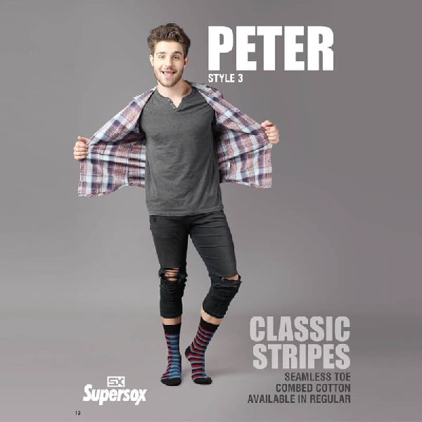 Mens Peter Seamless Toe Socks