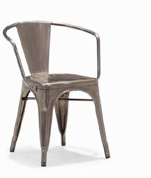 Metal cello Dining Chair with arms, Color : BRONZE/NATURAL/RUST