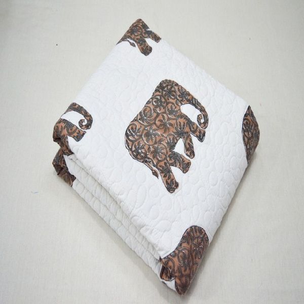Animal Print Cotton Kantha Baby Quilt, for Home, Hotel, Size : Twin