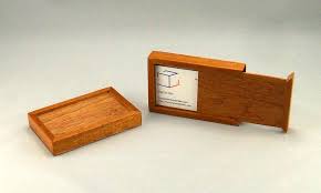 Wooden Card Box, Color : Brown