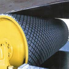 Polished Rubber Lagging Conveyor Pulley, for Crane Use, Electric Cars, Machinery, Size : 15-30Inch