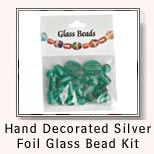 Hand Decorated Silver Foil Glass Bead Kit
