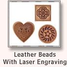 Leather Beads With Laser Engraving