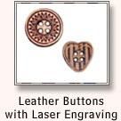 Leather Buttons With Laser Engraving