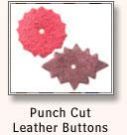 Punch Cut Leather Buttons, For Garments, Feature : Good Quality