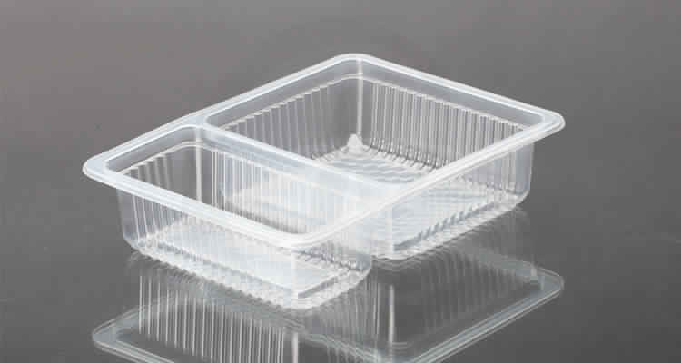 Abhinav PP ( Polypropylene) Two Compartment Tray, Color : Clear
