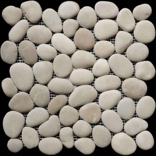 White Pebbles, Size : 300 X 300 X 11 Mm 12