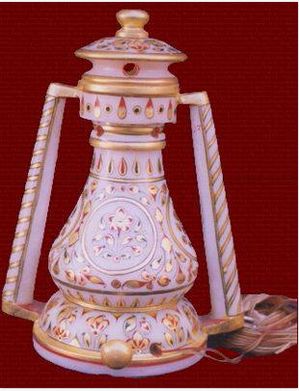 Antique Carved Marble Lamp