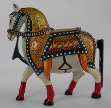 Antique Wooden Painted Horse, Type : Soft White by The D.n.a. Group ...