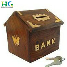 Wood Saving Money Box, Shape : Square