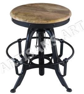 Industrial Adjustable Height Swiveling Stool