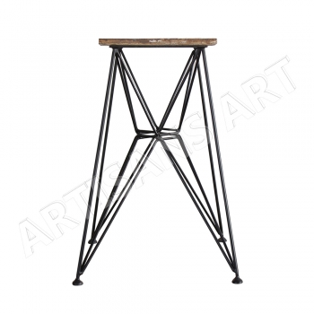 VINTAGE RECLAIMED SQUARE SEAT BAR STOOL