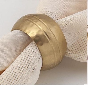 Brass Napkin Ring Hammered