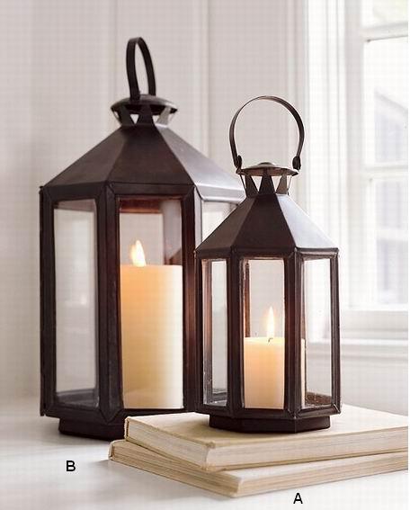 Metal Hexagonal Outdoor Lantern