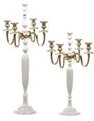 White Candelabra with gold combination