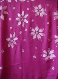 Pink Hand Paint Suit Material, for Garments, Pattern : Embroidered