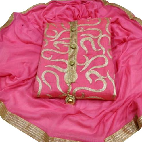 Pink Silk Suit Material