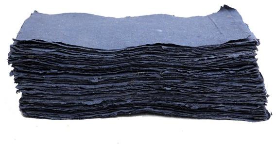Navy Dark Blue Handmade Indian Deckle Edge Cotton Rag Papers