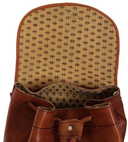 Real Vintage Leather Handmade College Backpack Bag