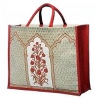 ECO-FRIENDLY PRINTED NATURAL JUTE BAG, Size : Customized Size
