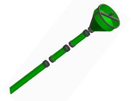 Round Plastic Tremie Pipe Funnel, Color : Green