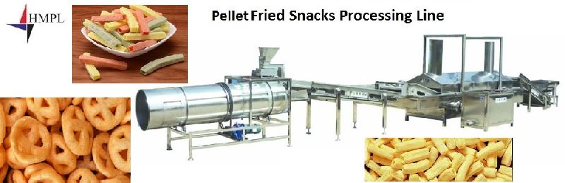 Pellet Fried Snacks Food Processing Line Machine