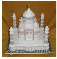 White Marble Taj Mahal Decorative Showcase