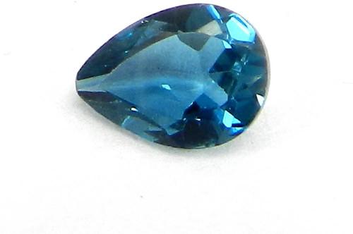 0.7 Cts London Blue Topaz Gemstone Pear Cut 5x7mm IG4125