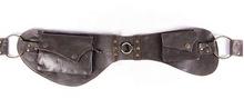 Men functional pocket waist leather belt bag