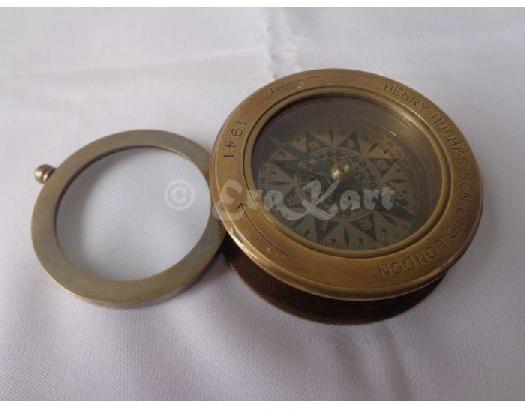 Brass Compass W Magnifier