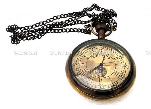 Vintage Pocket Watch Necklace FOB Chain
