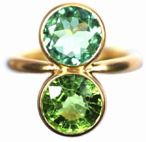 New Design Green Quartz Ring