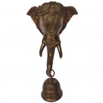 Designer Brass Elephant Head Wall Hanging