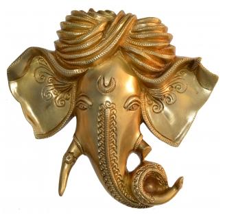Ganesh face wall hanging decoration figure, Size (Inches) : 10 inch long 10 inch height