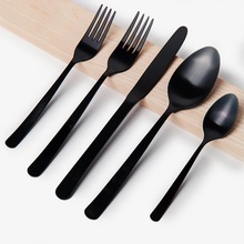 STAINLESS STEEL BLACK CUTLERY SET