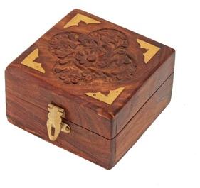 Square Hand Carved Wooden Decorative