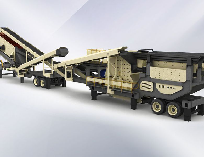 mobile construction waste crushing plant