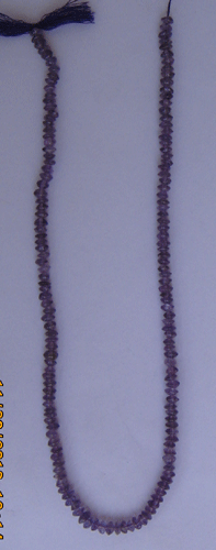 Amethyst rhondelle plain gem beads, Stone Size : 4 - 5 mm